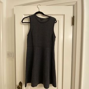 Theory navy striped dress